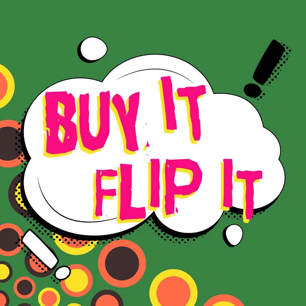 Schreiben Anzeigetext Kaufen Sie Flip Word Written Buy Etwas Reparieren — Stockfoto