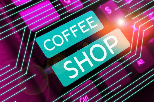 Conceptuele Weergave Coffee Shop Business Showcase Kleine Informele Restaurant Serveert — Stockfoto