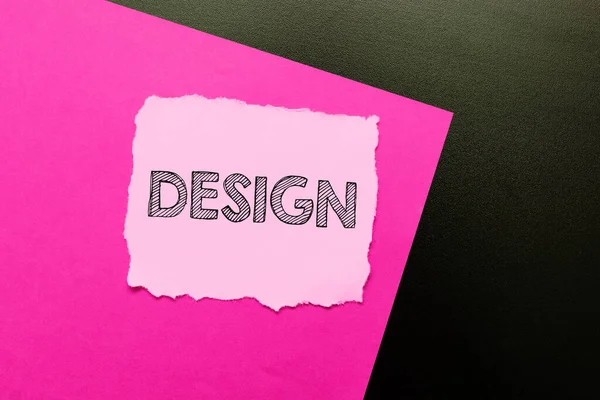 Semn Scriere Mână Design Plan Abordare Afaceri Desen Produs Pentru — Fotografie, imagine de stoc