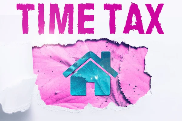 Texte Inspirant Time Tax Internet Concept Lorsque Les Contribuables Préparent — Photo