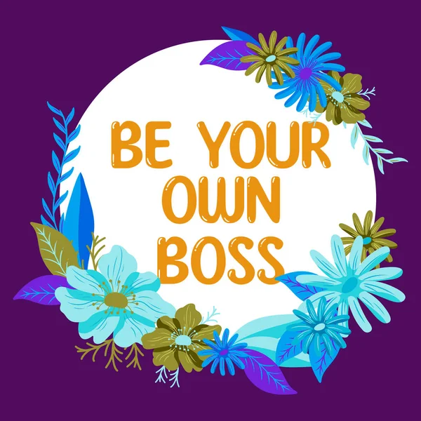 Wyświetlacz Koncepcyjny Your Own Boss Fotografia Koncepcyjna Przedsiębiorczość Start Biznesu — Zdjęcie stockowe