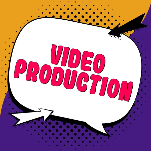 Señal Escritura Mano Producción Vídeo Palabra Para Proceso Conversión Una — Foto de Stock