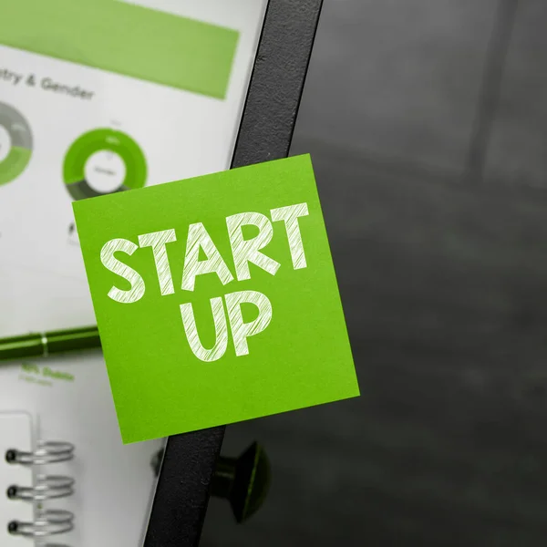 Fogalmi Megjelenítés Start Word Korai Folyamat Létrehozása Fejlesztése Egy Vállalkozás — Stock Fotó