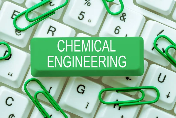 Handwriting Text Chemical Engineering Word Developing Things Dealing Industrial Application — Zdjęcie stockowe