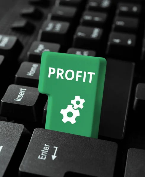 프로페셔널 Profit 텍스트 가격을 무역이나 사업에서 벌어들이는 인터넷 — 스톡 사진