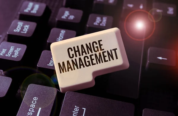 Conceptual Display Change Management Word Written Replacing Management Organization New — стокове фото