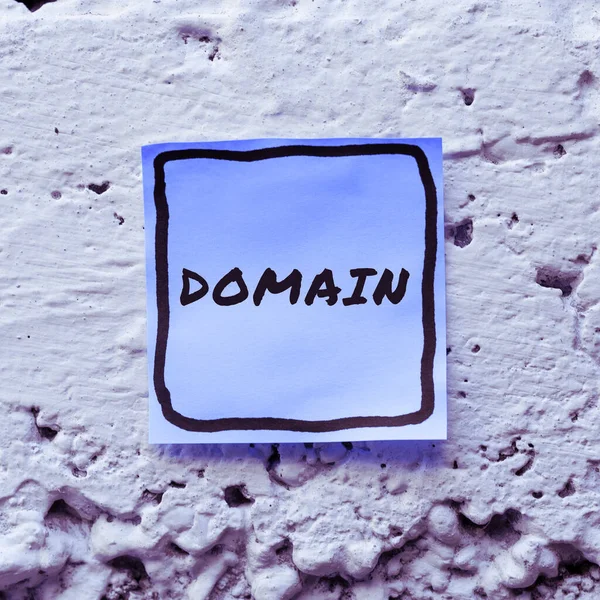 Konzeptionelle Bildunterschrift Domain Konzept Bedeutet Eine Bestimmte Teilmenge Des Internets — Stockfoto