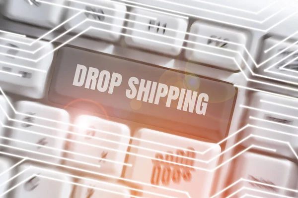 Conceptual Display Drop Shipping Business Approach Send Goods Manufacturer Directly — Stok fotoğraf