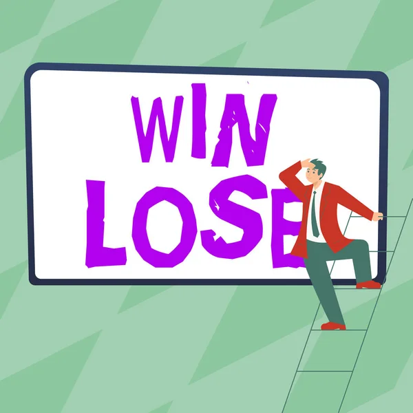 Εγγραφή Εμφάνισης Κειμένου Win Lose Business Overview Συγκρίνετε Τις Δυνατότητες — Φωτογραφία Αρχείου