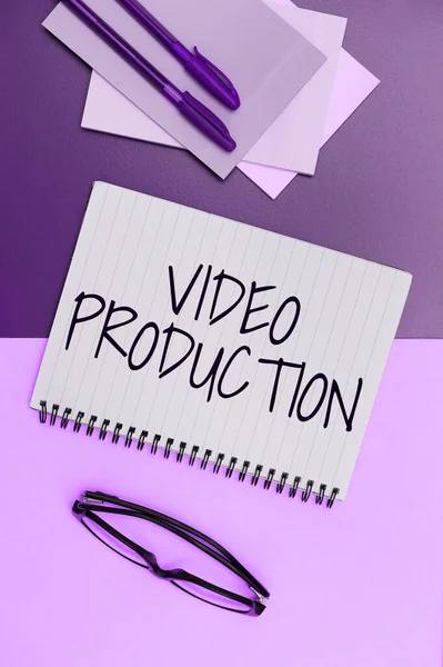 Знак Відображає Відео Виробництво Концептуальний Фотопроцес Перетворення Ідеї Відео Зйомки — стокове фото