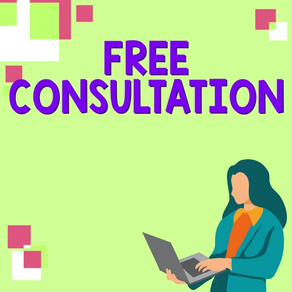 Conceptual Caption Free Consultation Business Approach Giving Medical Legal Discussions — Fotografia de Stock