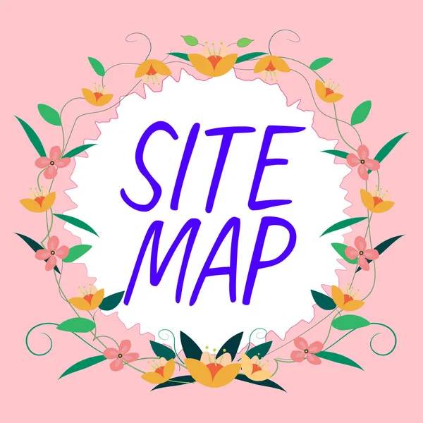 Handwriting Text Site Map Business Overview Designed Help Both Users — Photo