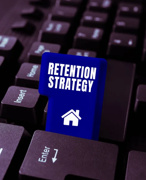 Inspiration Showing Sign Retention Strategy Word Activities Reduce Employee Turnover — Stockfoto
