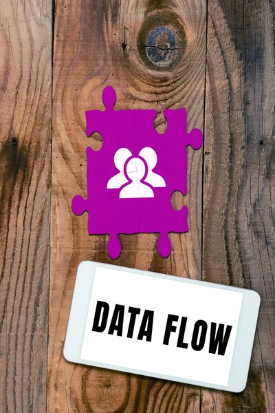 Inspiration Showing Sign Data Flow Concept Meaning Movement Data System — Photo