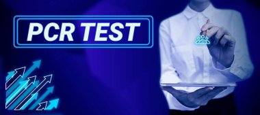 El yazısı işareti Pcr Test, kısa DNA seqeunce içindeki viral genomun niteliksel tespiti için kelime