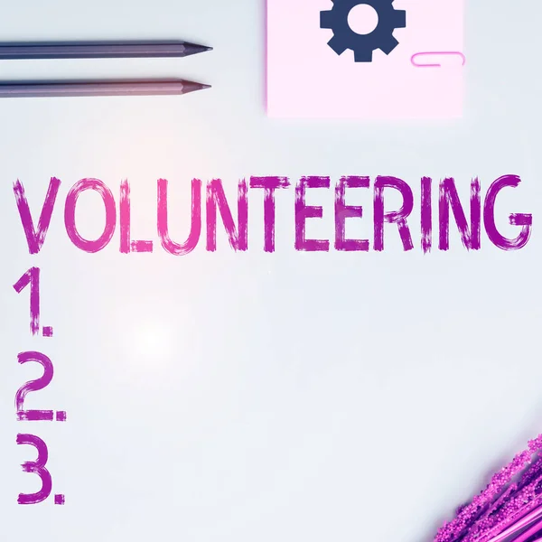 Fogalmi Felirat Önkéntesség Üzleti Megközelítés Szolgáltatásnyújtás Anyagi Haszon Nélkül Önként — Stock Fotó