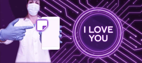 Text Tecken Som Visar Love You Internet Concept Uttrycka Romantiska — Stockfoto