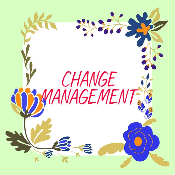 Sign Displaying Change Management Business Showcase Replacement Leadership Organization New — Φωτογραφία Αρχείου