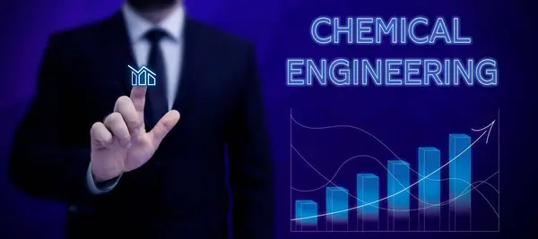 Text Caption Presenting Chemical Engineering Internet Concept Developing Things Dealing —  Fotos de Stock