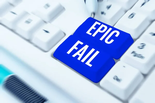 Epic Fail Business Präsentiert Einen Spektakulär Peinlichen Fehler Demütigende Situation — Stockfoto