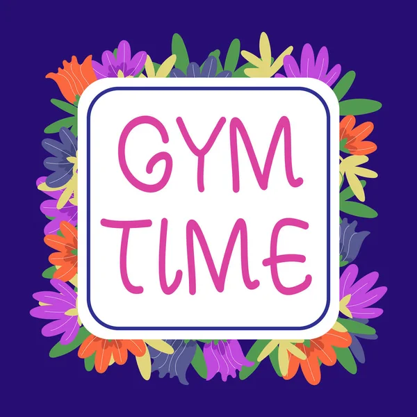 Ručně Psané Znamení Gym Time Obchodní Koncept Motivace Začít Pracovat — Stock fotografie