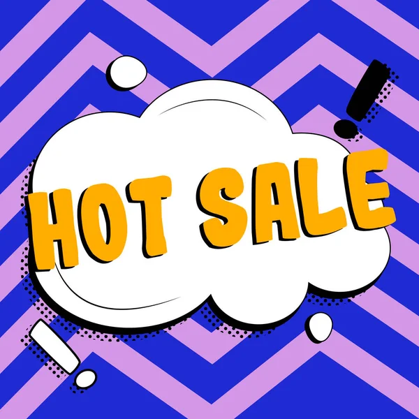 Handwriting Text Hot Sale Business Idea Putting Products High Discount — Stockfoto