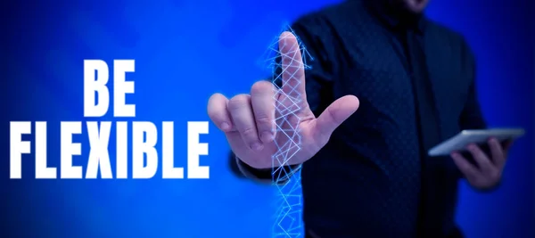 Tekst Met Inspiratie Flexible Business Showcase Kan Eenvoudig Worden Aangepast — Stockfoto