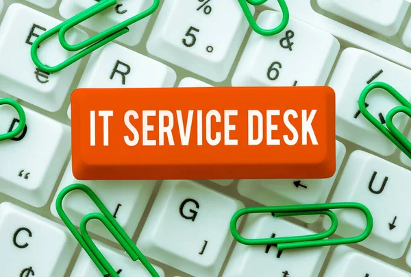 Handwriting Text Service Desk Concept Meaning Technological Support Online Assistance — Foto de Stock