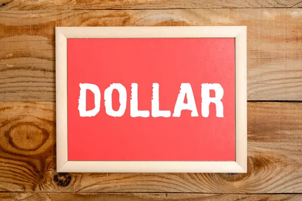 Testo Che Mostra Ispirazione Dollaro Business Concept Pezzo Carta Moneta — Foto Stock