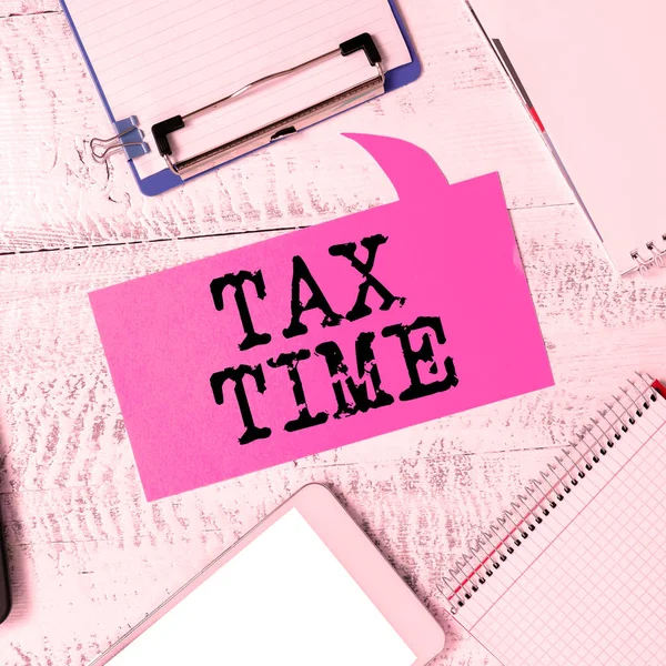 Conceptual Display Tax Time Internet Concept Compulsory Contribution State Revenue — Fotografia de Stock