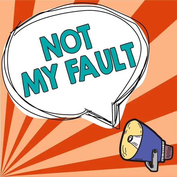 Tekst Weergeven Fault Business Showcase Excuses Maken Niet Beschuldigd Worden — Stockfoto