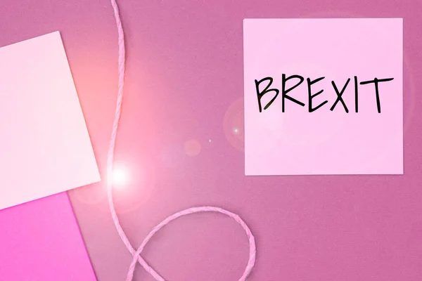 Текст Рукописного Тексту Brexit Concept Означає Потенційний Виїзд Великої Британії — стокове фото