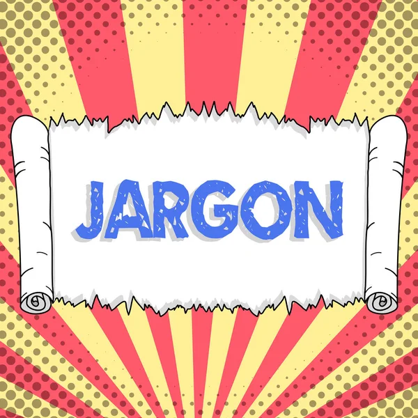 Jargon 特指特定职业所使用的特殊词语或表达的词 — 图库照片