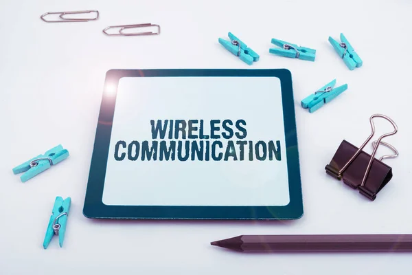 Conceptual Display Wireless Communication Business Overview Methods Charging Batteries Use — Stock Photo, Image