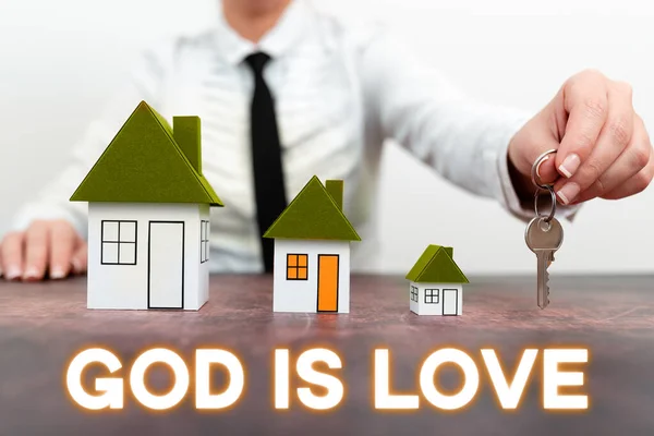 Konceptuální Zobrazení Bůh Láska Slovo Napsané Víře Ježíše Vírou Náboženské — Stock fotografie