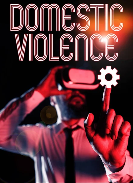 Inspiration Showing Sign Domestic Violence Conceptual Photo Violent Abusive Behavior — Fotografia de Stock
