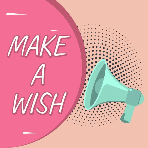 Inspiration Visar Tecken Make Wish Business Showcase Att Önska Situation — Stockfoto