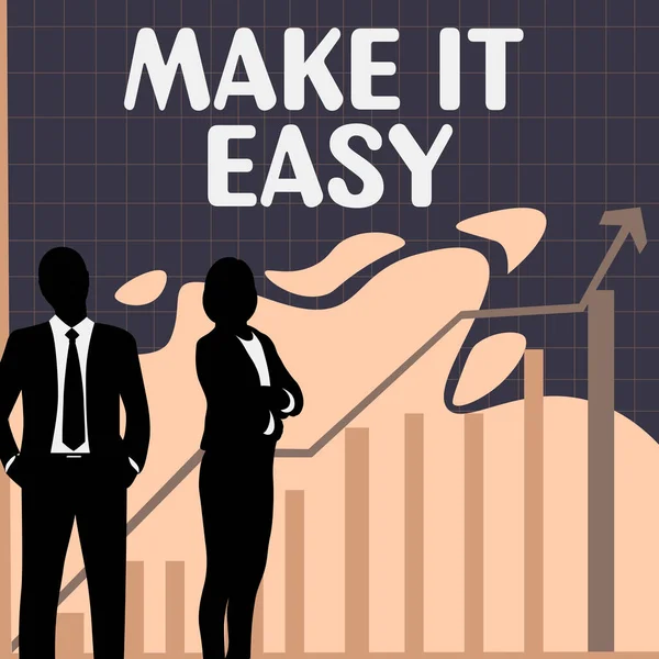 Inspirace Ukazující Nápis Make Easy Business Approach Chytrý Přístup Bez — Stock fotografie