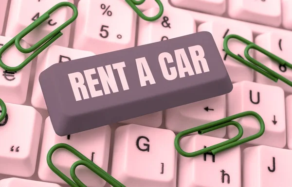 Text Caption Presenting Rent Car Business Idea Paying Temporary Vehicle — Φωτογραφία Αρχείου