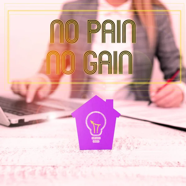Tekst Toont Inspiratie Pain Gain Business Showcase Alle Succes Vereist — Stockfoto
