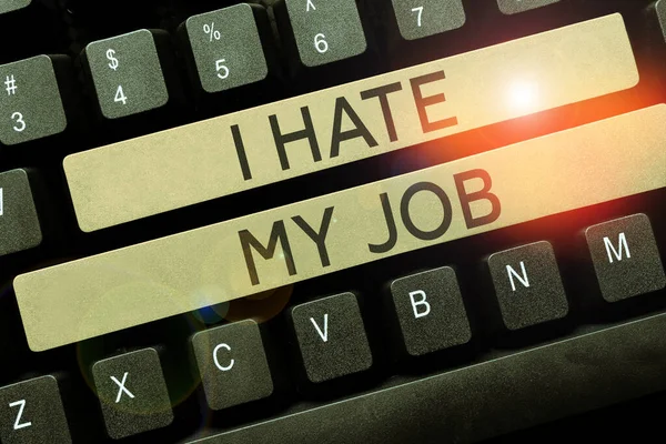 Text Som Visar Inspiration Hate Job Business Overview Don Assigned — Stockfoto