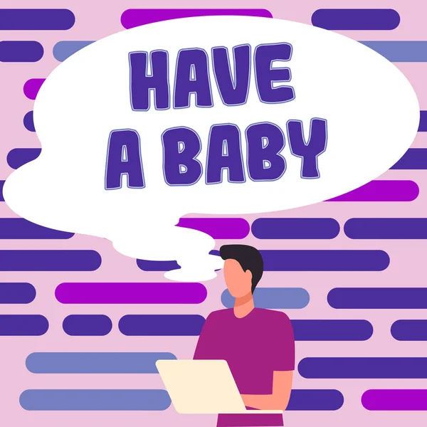Bildunterschrift Haben Sie Ein Baby Geschäftsansatz Eltern Erwarten Oder Bekommen — Stockfoto