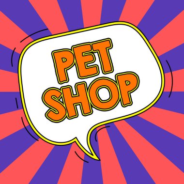 Conceptual display Pet Shop, Business showcase Retail business that sells different kinds of animals to the public