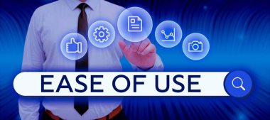 Kullanım Kolaylığı, Kullanıcı dostu için Kelime gösterimi yazılıyor Herkes için basit teknolojiyi çalıştırmak kolay