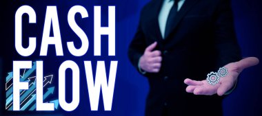 Nakit akışı kavramsal görüntüleme, iş konsepti paranın likidite akışını etkileyen hareket