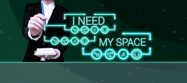 Text Caption Presenting Need Space Internet Concept Give Some Privacy — Stock Photo, Image