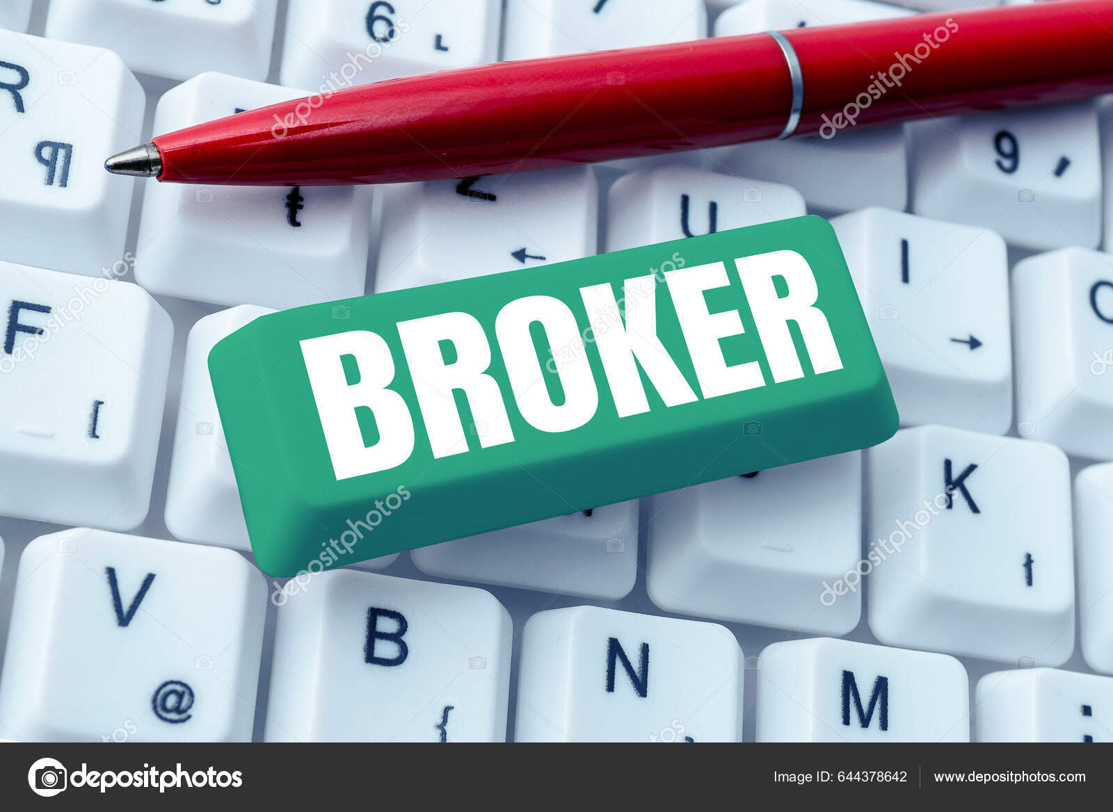 Hand Writing Sign Broker Concept Meaning Serves Trusted Agent Intermediary  — Stock Photo © nialowwa #644378642