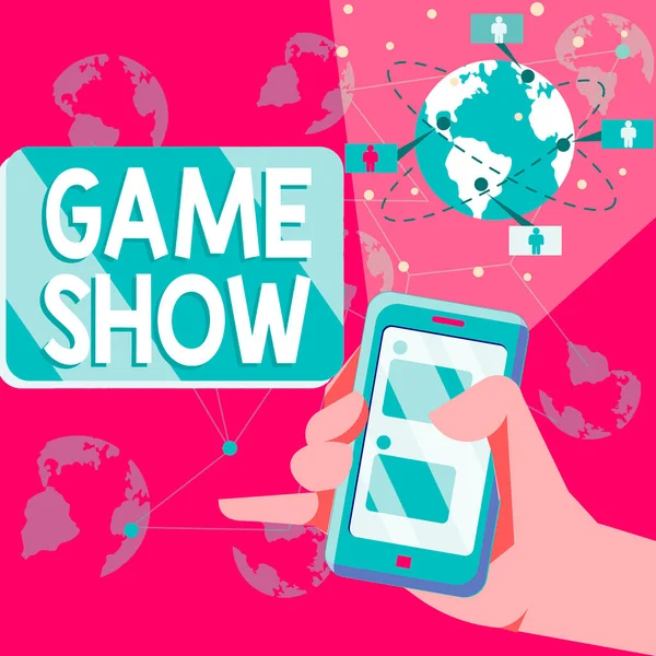 Exhibición Conceptual Game Show Palabra Escrita Programa Televisión Radio Con —  Fotos de Stock