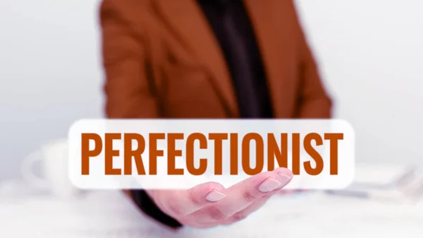 Conceptual Display Perfectionist Business Overview Person Who Refuses Accept Any — Stock Photo, Image