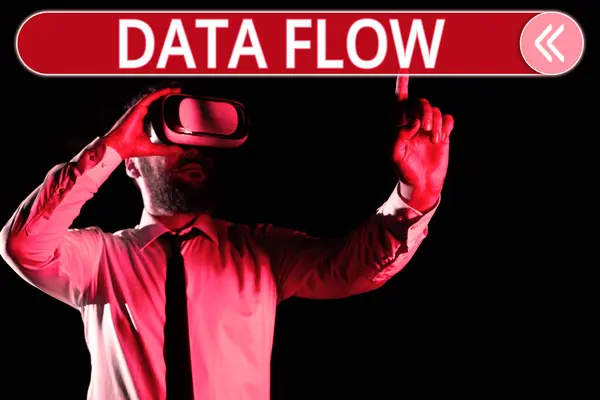 Inspiration Showing Sign Data Flow Business Showcase Movement Data System — Fotografia de Stock